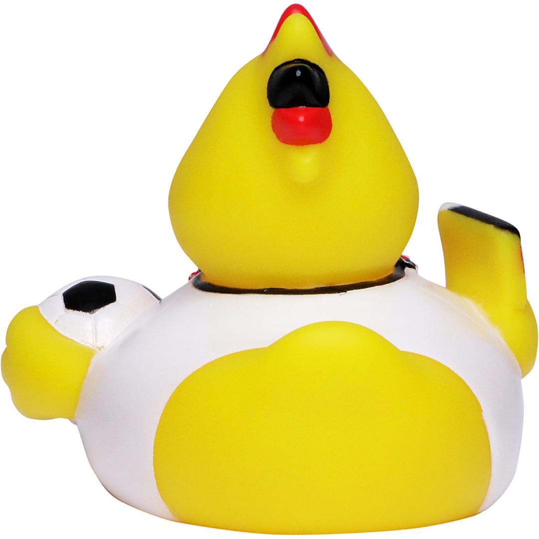 M131127 Schwarz/rot/gelb - Quietsche-Ente Fußballfan - mbw